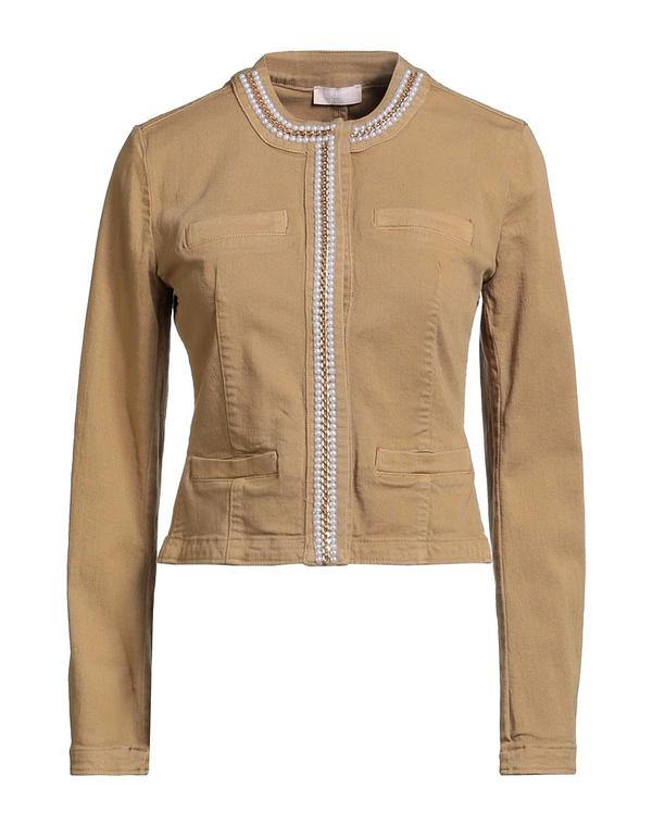 リュージョー レディース アウター 上衣・上衣 LIU JO ジーンズ上衣 Beige ベージュ