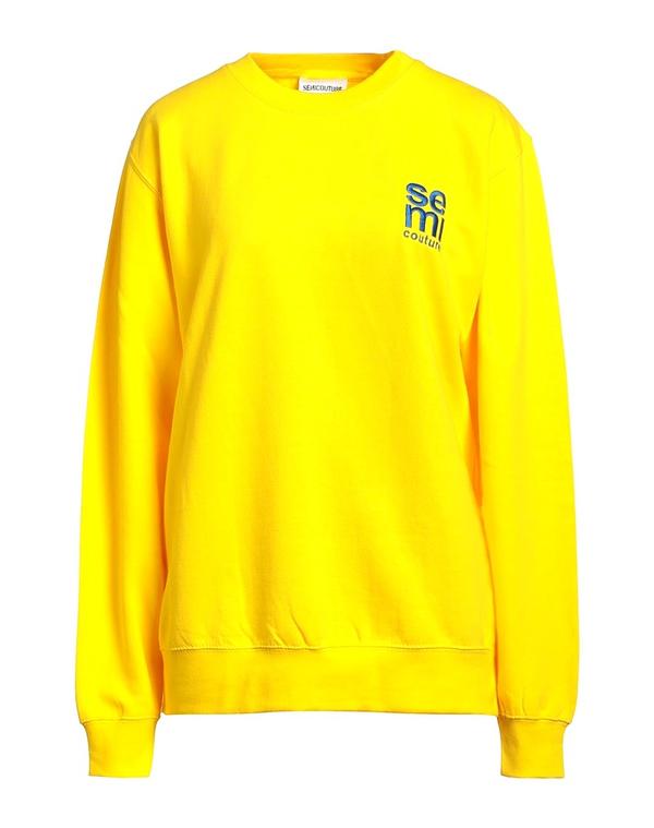 セミクチュール レディース アウター パーカー・スウェット SEMICOUTURE スウェット Yellow イエロー