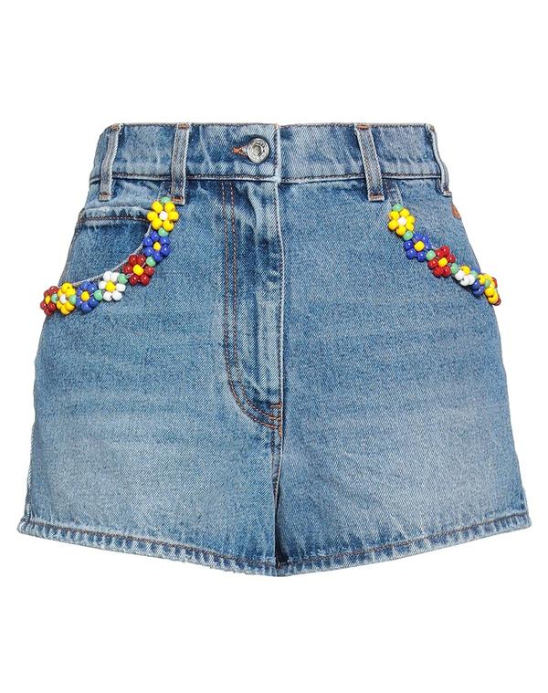 エムエスジイエム レディース ボトムス ハーフパンツ・ショーツ MSGM デニムショートパンツ Blue ブルー