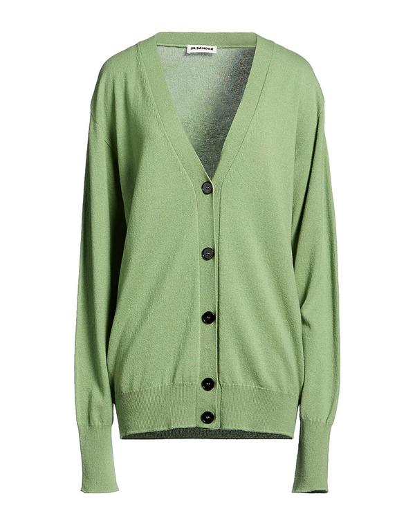 ジル・サンダー レディース アウター ジレー JIL SANDER カシミール編み物 Sage Green 緑であること