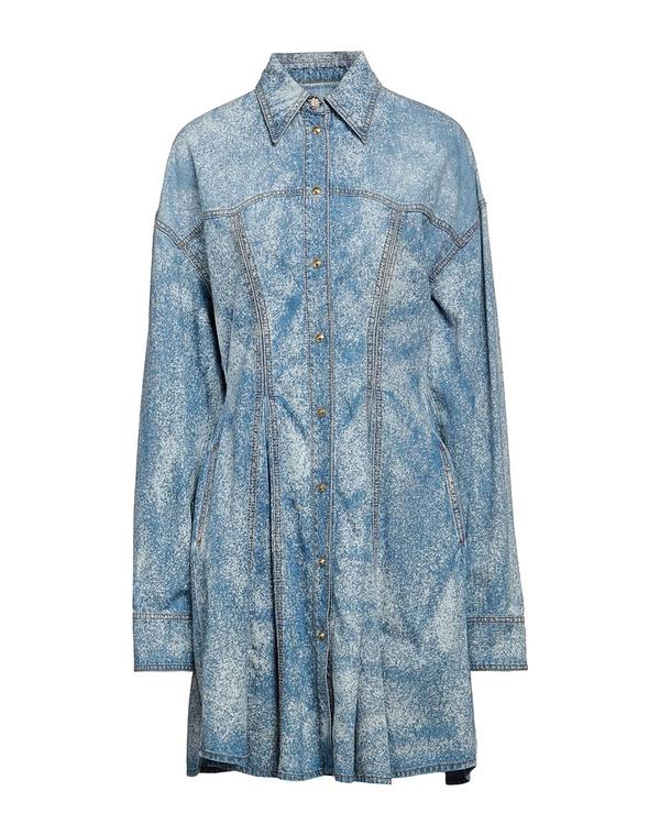 ヴェルサーチ レディース トップス ワンピース VERSACE JEANS COUTURE シュミーズドレス Blue ブルー