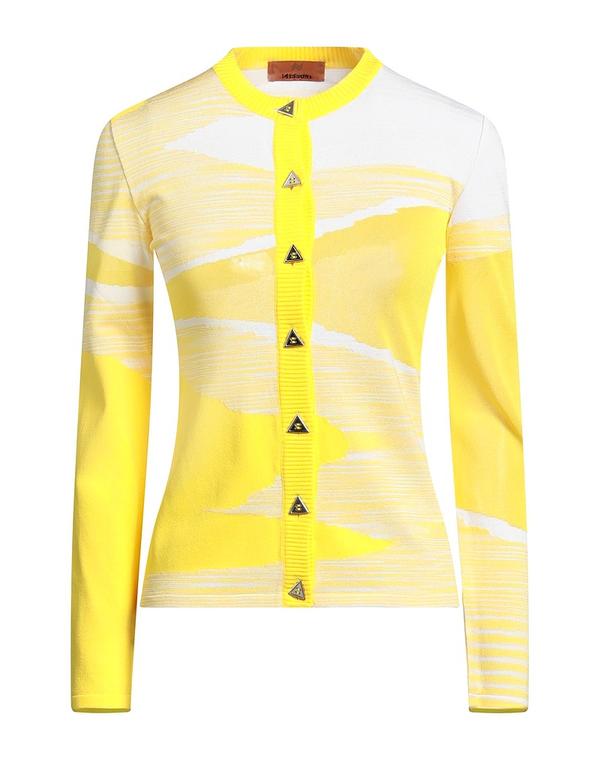 ミッソーニ レディース アウター カーディガン MISSONI カーディガン Yellow イエロー