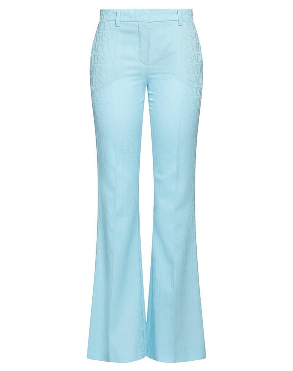 ヴェルサーチ レディース ボトムス カジュアルパンツ VERSACE フレアカットパンツ Sky Blue ブルー