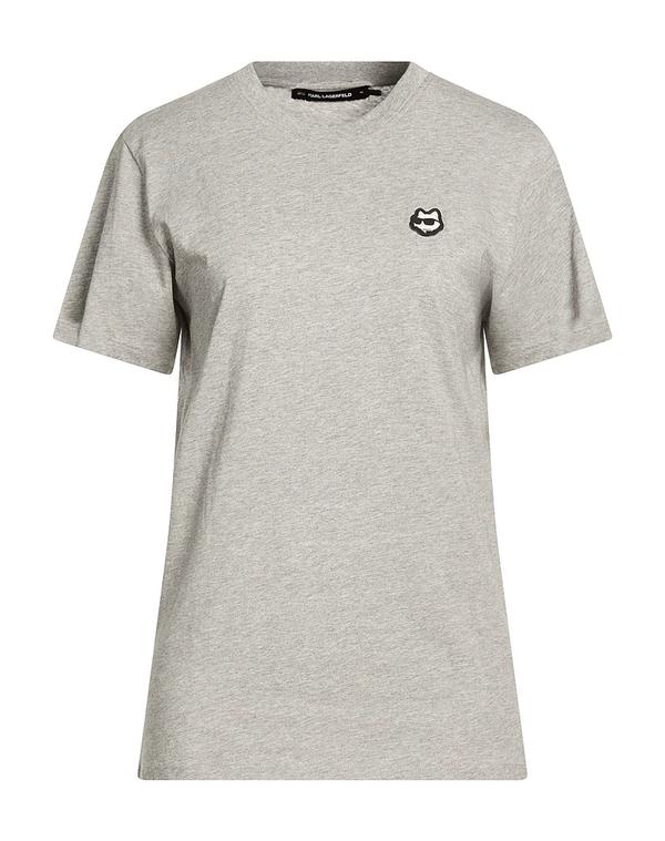 カール ラガーフェルド レディース トップス Tシャツ KARLAGERFELD ベーシック Tシャツ Light Gray グレー