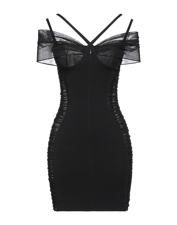 マグラー レディース トップス ワンピース MUGLER チューブドレス Black ブラック