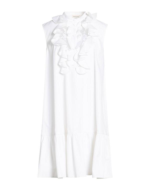マックイーン レディース トップス ワンピース MCQUEEN ミニワンピース・ドレス White ホワイト