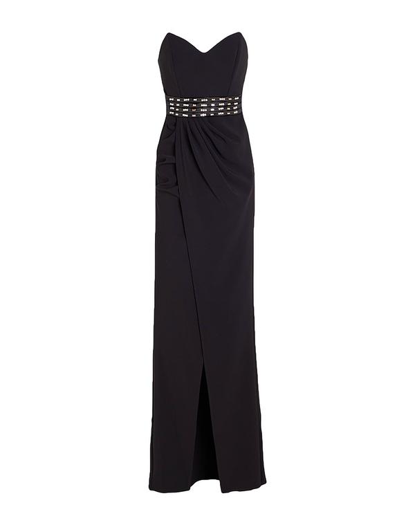 エリザベッタフランキ レディース トップス ワンピース ELISABETTA FRANCHI ロングワンピース・ドレス Black ブラック