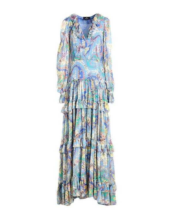 エトロ レディース トップス ワンピース ETRO シルクドレス Blue ブルー