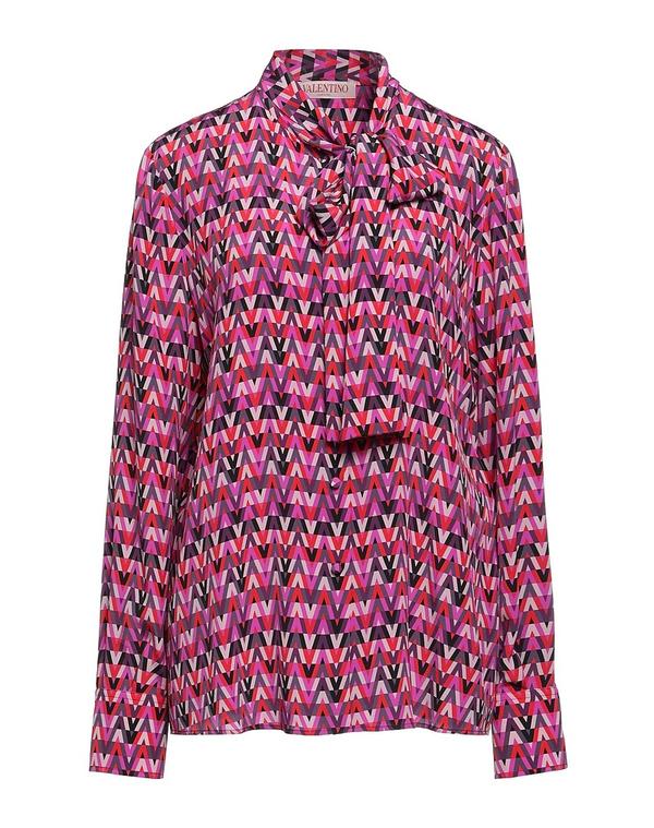 ヴァレンティノ レディース トップス シャツ VALENTINO GARAVANI シルクシャツ＆ブラウス Purple パープル