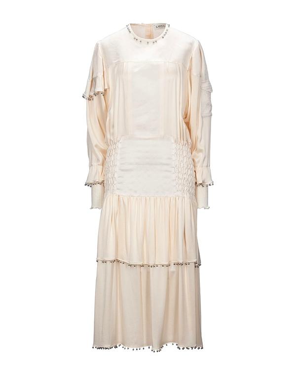 ランバン レディース トップス ワンピース LANVIN シルクドレス Ivory アイボリー