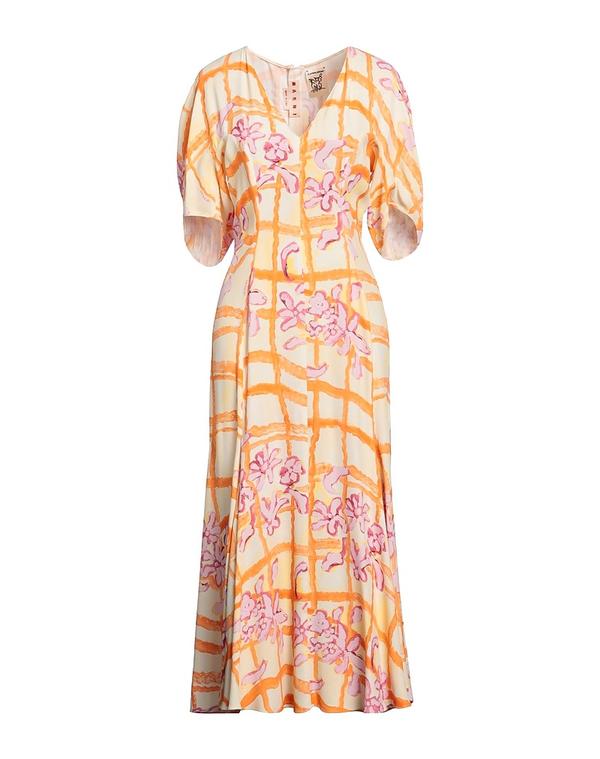 マルニ レディース トップス ワンピース MARNI ロングワンピース・ドレス Pastel Yellow イエロー｜ReVida 店