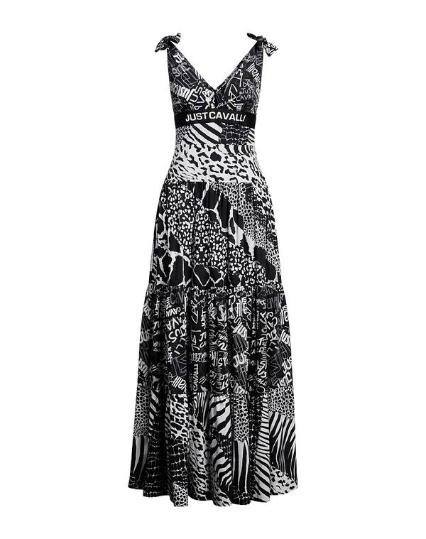 ジャストカバリ レディース トップス ワンピース JUST CAVALLI ロングワンピース・ドレス Black ブラック