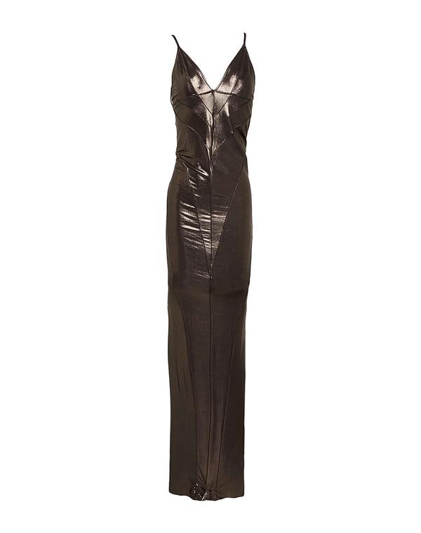リックオウエンスリリーズ レディース トップス ワンピース RICK OWENS LILIES ロングワンピース・ドレス Gunmetal ガンメタル