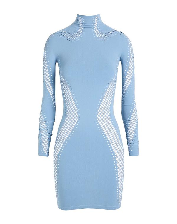 マグラー レディース トップス ワンピース MUGLER ミニワンピース・ドレス Light Blue ブルー