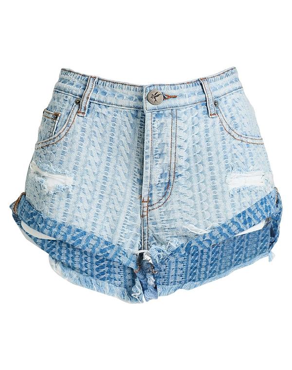 【送料無料】 ワン ティースプーン レディース ハーフパンツ・ショーツ ボトムス デニムショートパンツ Blue