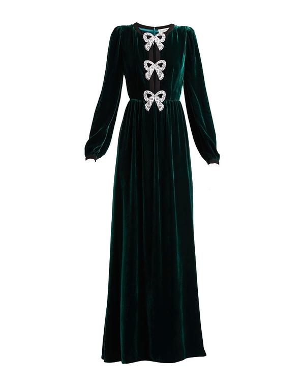 サローニ レディース トップス 衣裳 SALONI ロング衣裳・御召しもの Dark Green 緑であること