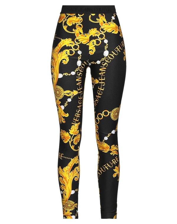ヴェルサーチ レディース ボトムス レギンス VERSACE JEANS COUTURE レギンス Black ブラック