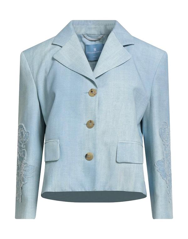 エルマンノ シェルヴィーノ レディース アウター ジャケット・ブルゾン ERMANNO SCERVINO テーラードジャケット Sky Blue ブルー