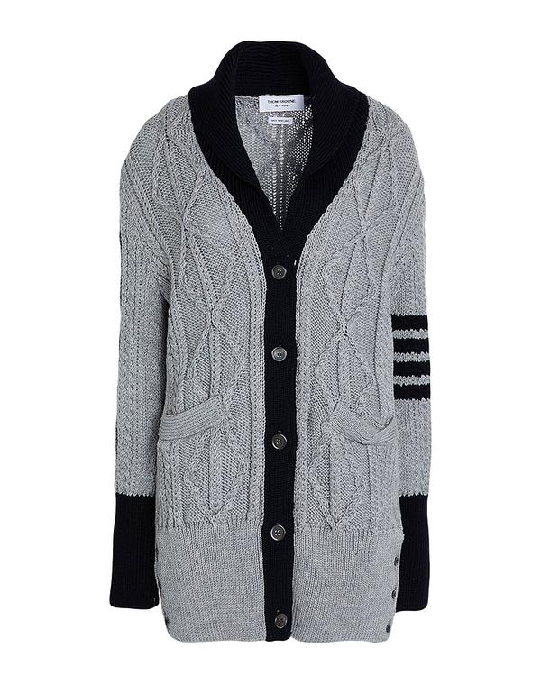 トム赤銅色 レディース アウター ジレー THOM BROWNE ジレー Light Gray 薄墨色