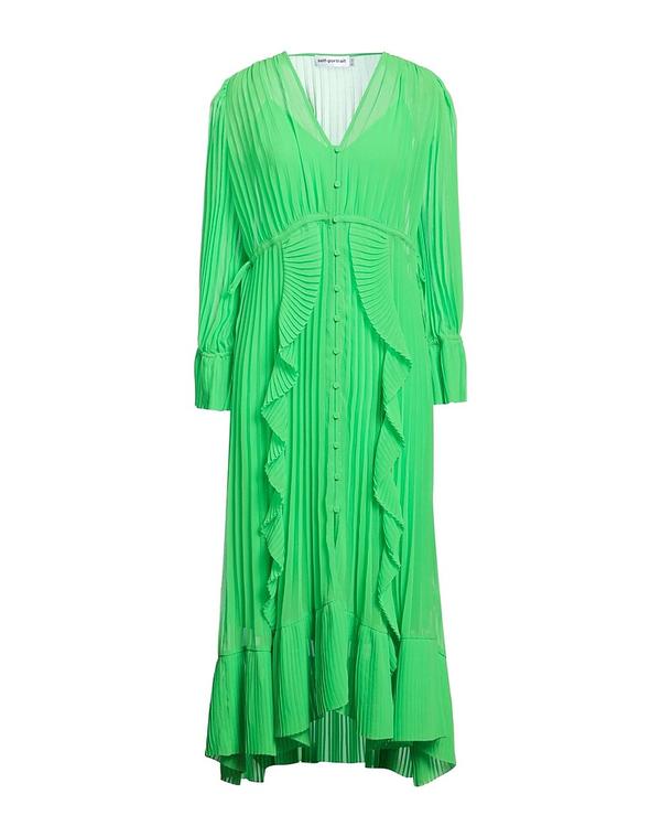 セルフ・ポートレイト レディース トップス ワンピース SELF-PORTRAIT プリーツドレス Green グリーン