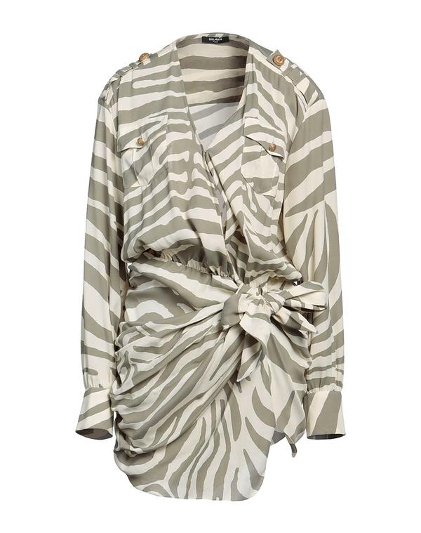 バルマン レディース トップス ワンピース BALMAIN ラップドレス Sage Green グリーン