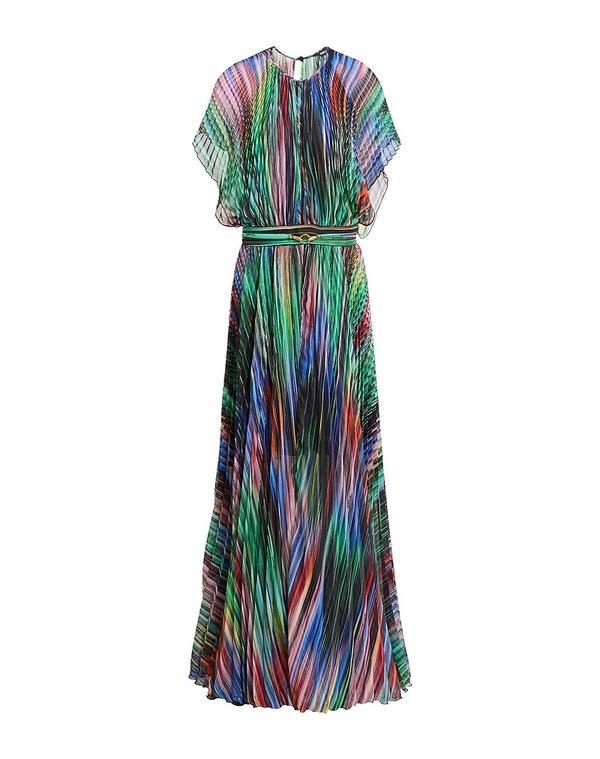 ジャストカバリ レディース トップス ワンピース JUST CAVALLI ロングワンピース・ドレス Green グリーン