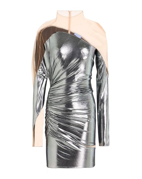 マグラー レディース トップス 衣裳 MUGLER 寄り合い向け御召しもの＆衣裳 Silver しろがね色