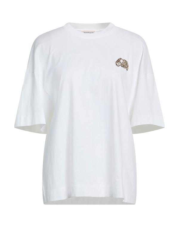 マックイーン レディース トップス Tシャツ MCQUEEN Ｔシャツ White ホワイト