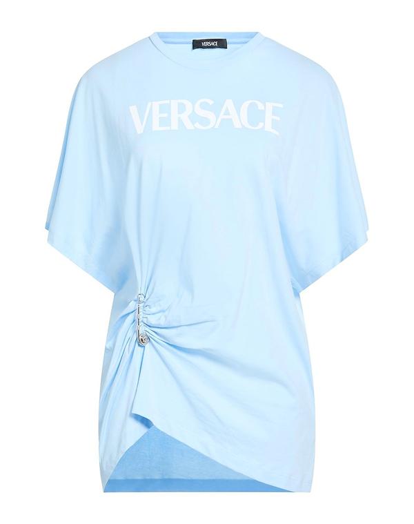 ヴェルサーチ レディース トップス Tシャツ VERSACE Ｔシャツ Sky Blue ブルー