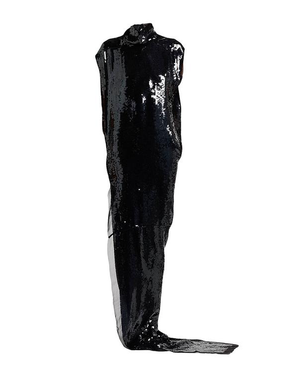 リックオウエンス レディース トップス ワンピース RICK OWENS ロングワンピース・ドレス Black ブラック