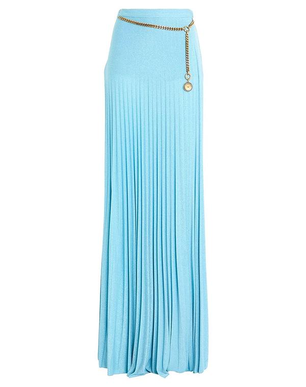 エリザベッタフランキ レディース ボトムスカート ELISABETTA FRANCHI ロングスカート Pastel Blue ブルー