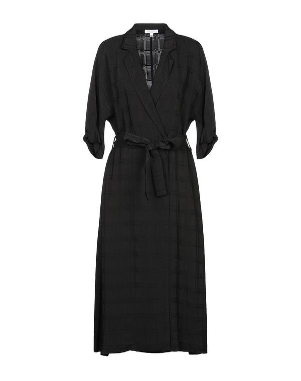 エキプモン レディース トップス ワンピース EQUIPMENT ひざ丈ワンピース Black ブラック