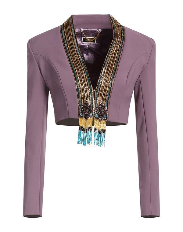 エリザベッタフランキ レディース アウター ジャケット・ブルゾン ELISABETTA FRANCHI ブルゾン Purple パープル