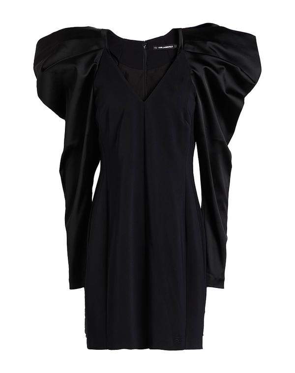 カール ラガーフェルド レディース トップス ワンピース KARLAGERFELD ミニワンピース・ドレス Black ブラック