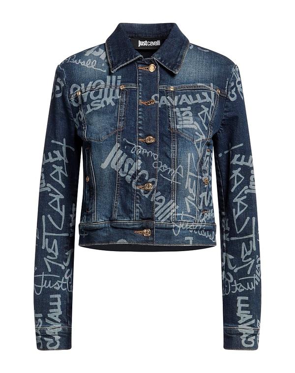 ジャストカバリ レディース アウター ジャケット・ブルゾン JUST CAVALLI デニムブルゾン Blue ブルー