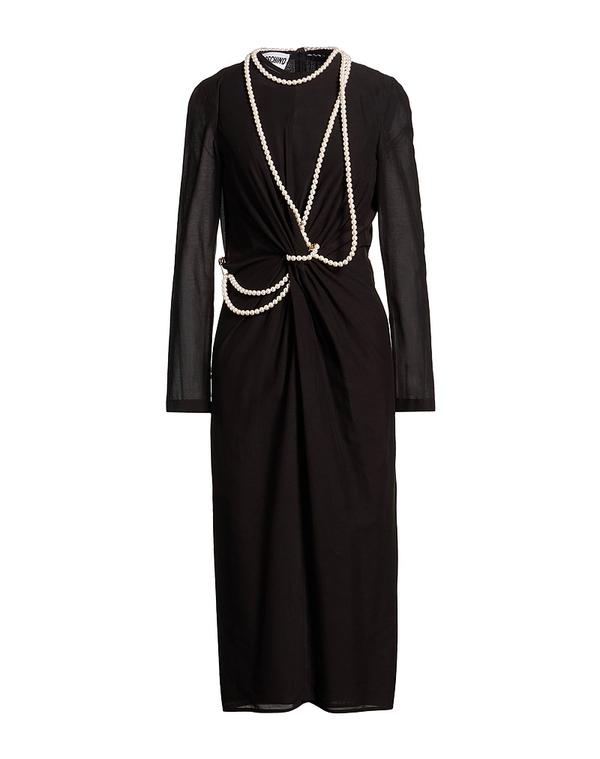 モスキーノ レディース トップス ワンピース MOSCHINO ひざ丈ワンピース Black ブラック