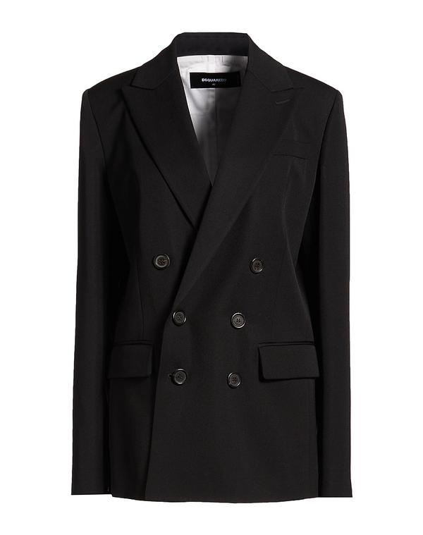 ディースクエアード レディース アウター 上衣・上衣 DSQUARED2 テーラードジャケット Black 黒いこと
