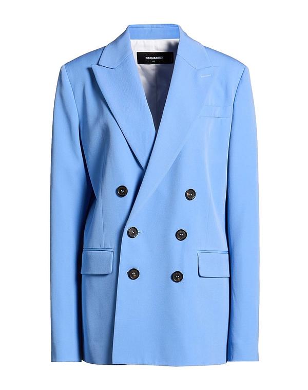 ディースクエアード レディース アウター 上衣・上衣 DSQUARED2 テーラードジャケット Azure Blue 青色