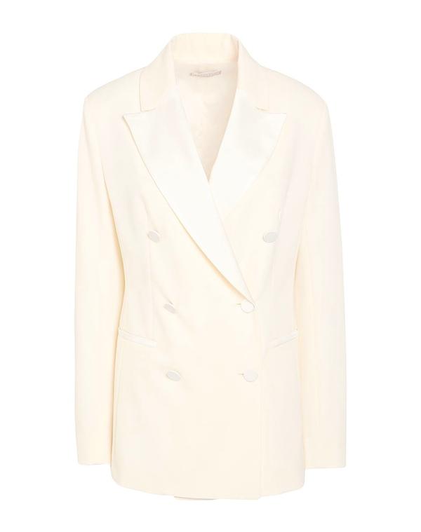 アントネリ レディース アウター ジャケット・ブルゾン ANTONELLI テーラードジャケット White ホワイト