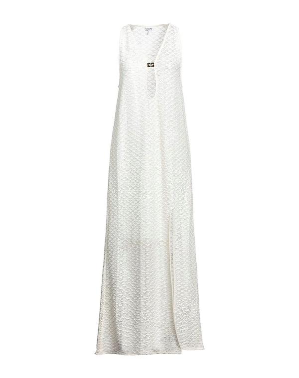 ガニー レディース トップス ワンピース GANNI ロングワンピース・ドレス Off White オフホワイト
