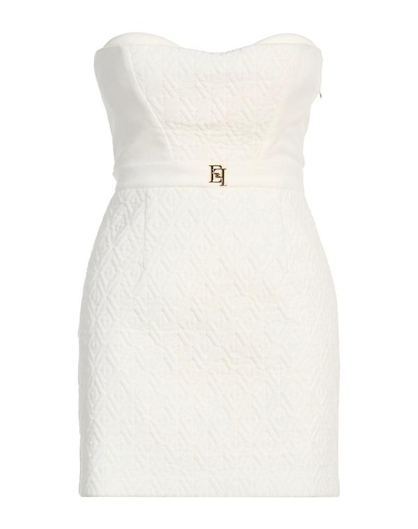 エリザベッタフランキ レディース トップス ワンピース ELISABETTA FRANCHI パーティ向けドレス＆ワンピース Off White オフホワイト