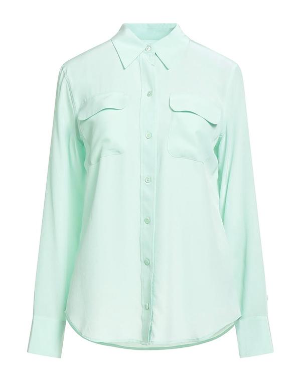 エキプモン レディース トップス シャツ EQUIPMENT 無地シャツ＆ブラウス Light Green グリーン
