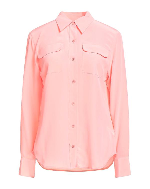 エキプモン レディース トップス シャツ EQUIPMENT 無地シャツ＆ブラウス Salmon Pink ピンク