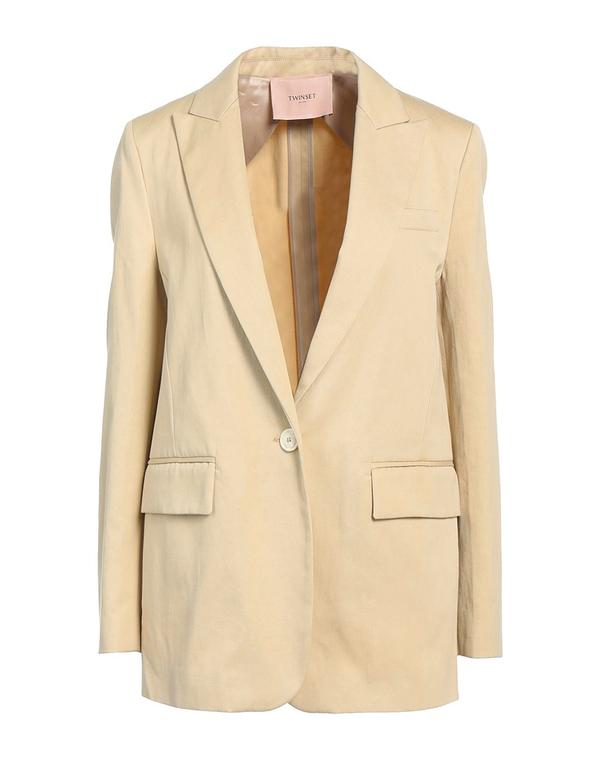 ツインセット レディース アウター ジャケット・ブルゾン TWINSET テーラードジャケット Beige ベージュ