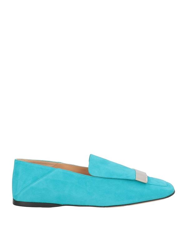 セルジオロッシ レディース シューズ スリッポン・ローファー SERGIO ROSSI モカシン Turquoise Blue ブルー