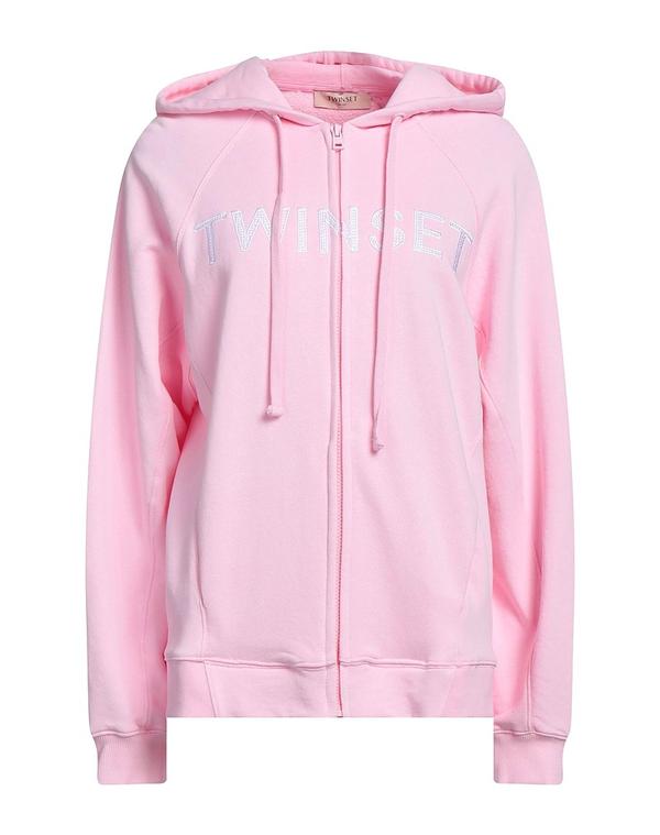 ツインセット レディース アウター パーカー・スウェット TWINSET パーカー Pink ピンク｜ReVida 店