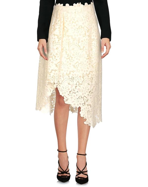 エルマンノ シェルヴィーノ レディース ボトムスカート ERMANNO SCERVINO ミディ丈スカート Ivory アイボリー｜ReVida 店