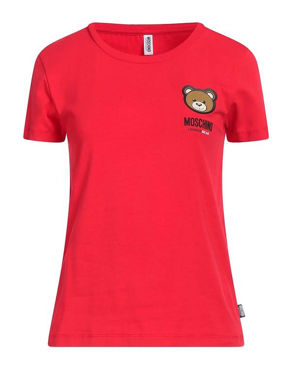 モスキーノ レディース トップス Tシャツ MOSCHINO アンダーTシャツ Red レッド