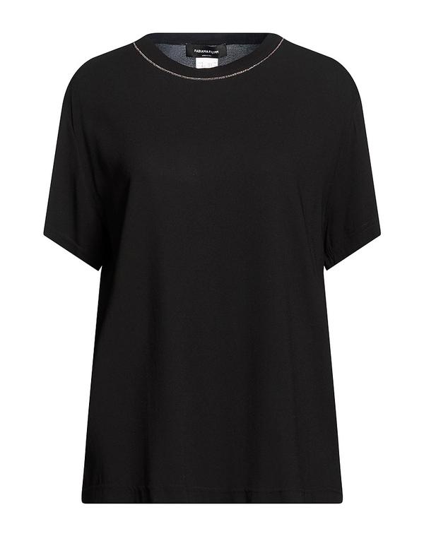 ファビアナ フィリッピ レディース トップス ティーシャツ FABIANA FILIPPI Black 黒いこと