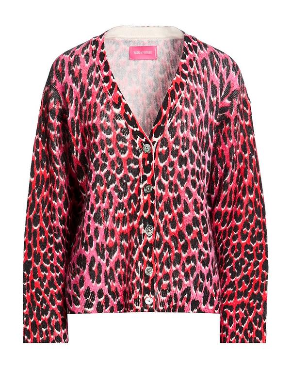 ザディグ エ ヴォルテール レディース アウター カーディガン カシミヤニット ZADIG&VOLTAIRE Magenta マゼンタ｜ReVida 店